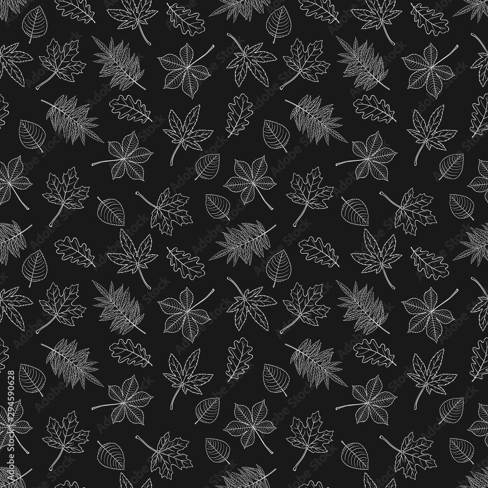 Seamless pattern of autumn leaves. Seamless pattern of autumn leaves.