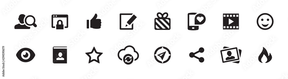 Social Media Icon Set (vector icons) Social Media Icon Set (vector icons)