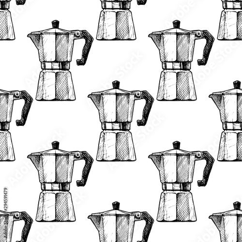 Pattern with moka pot