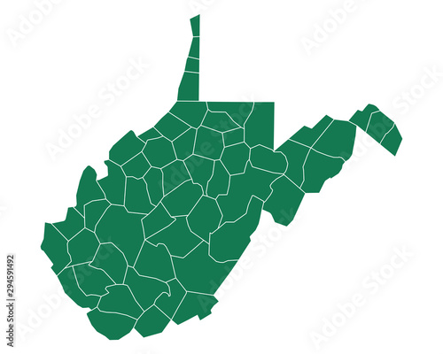 Karte von West Virginia