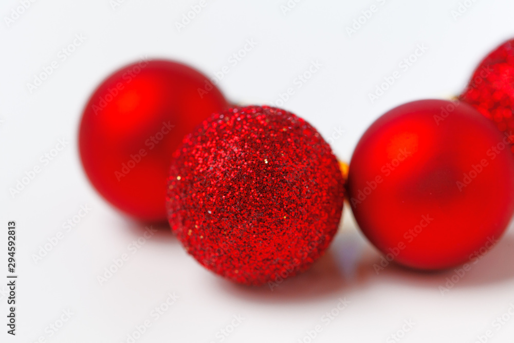 Christmas tree baubles isolated on white background Christmas tree baubles isolated on white background