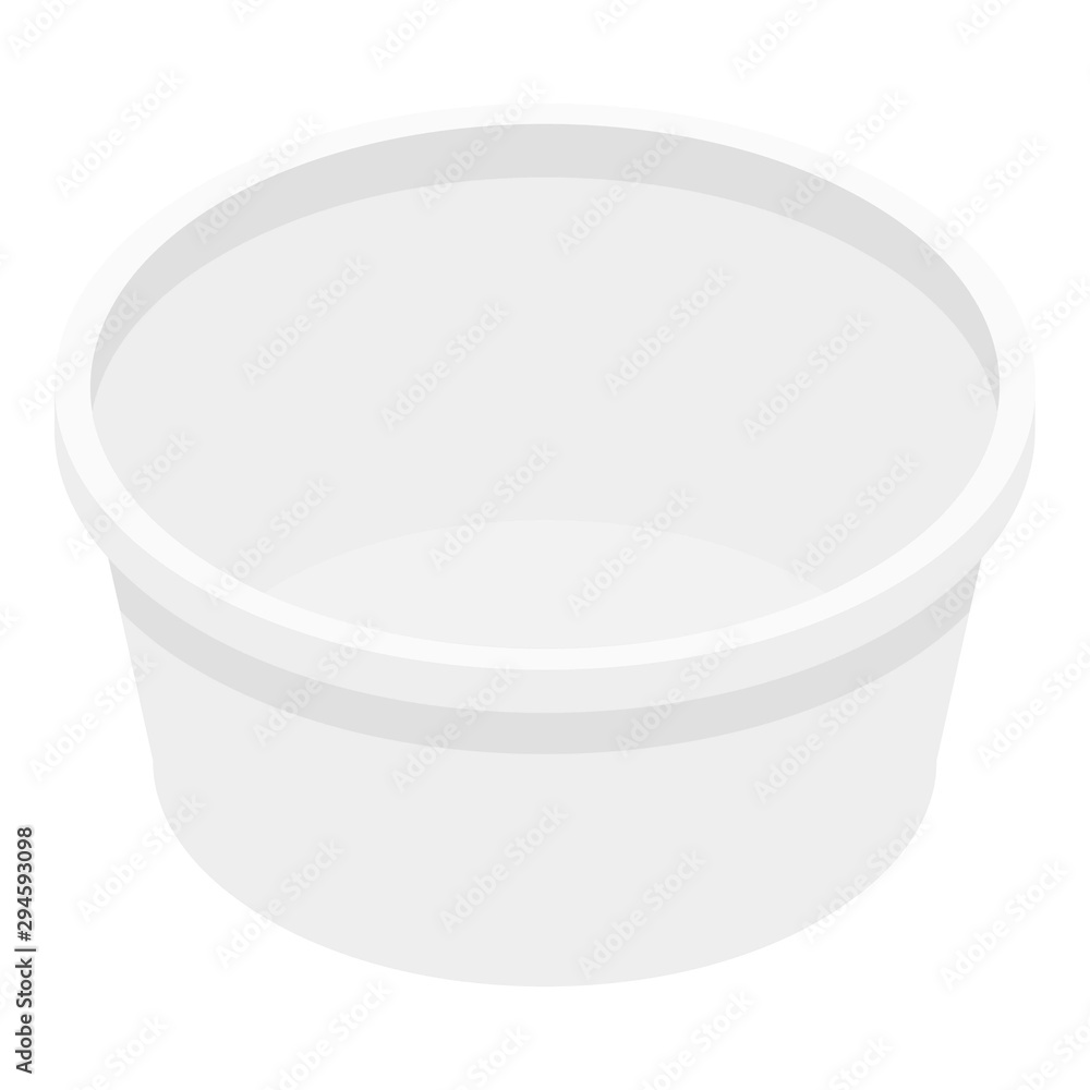 Carry food box icon. Isometric of carry food box vector icon for web design isolated on white background