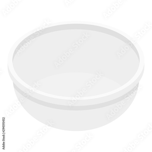 Round lunchbox icon. Isometric of round lunchbox vector icon for web design isolated on white background