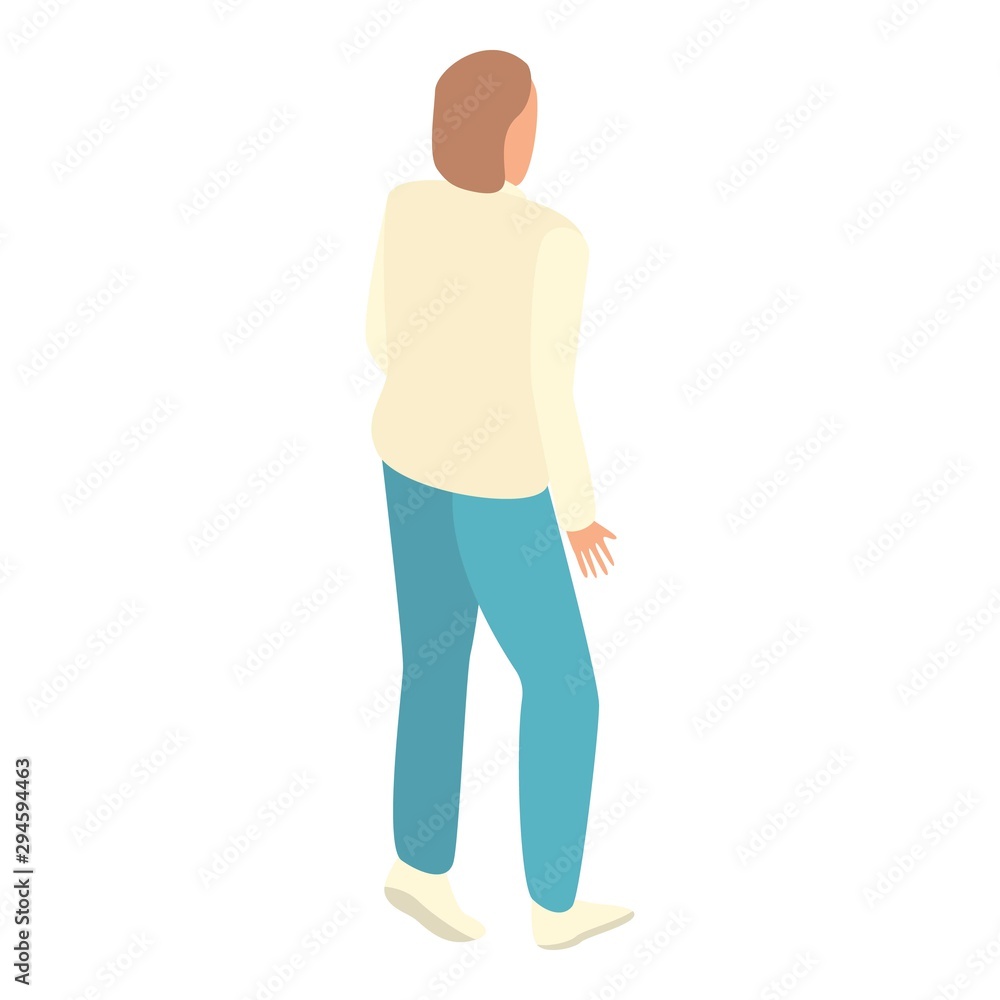 Woman manager icon. Isometric of woman manager vector icon for web design isolated on white background