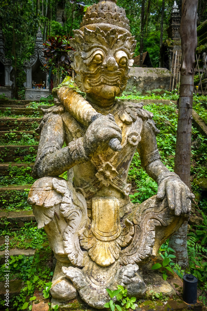 Guardian statue in Wat Palad temple, Chiang Mai, Thailand