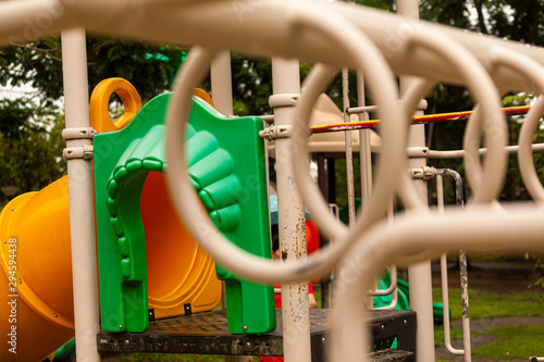 bar,slider,carousel,swing installed in a playground for exercise children,creating development