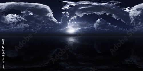 panorama of a stormy sea, HDRI, environment map , Round panorama, spherical panorama, equidistant projection, 360 high resolution panorama  