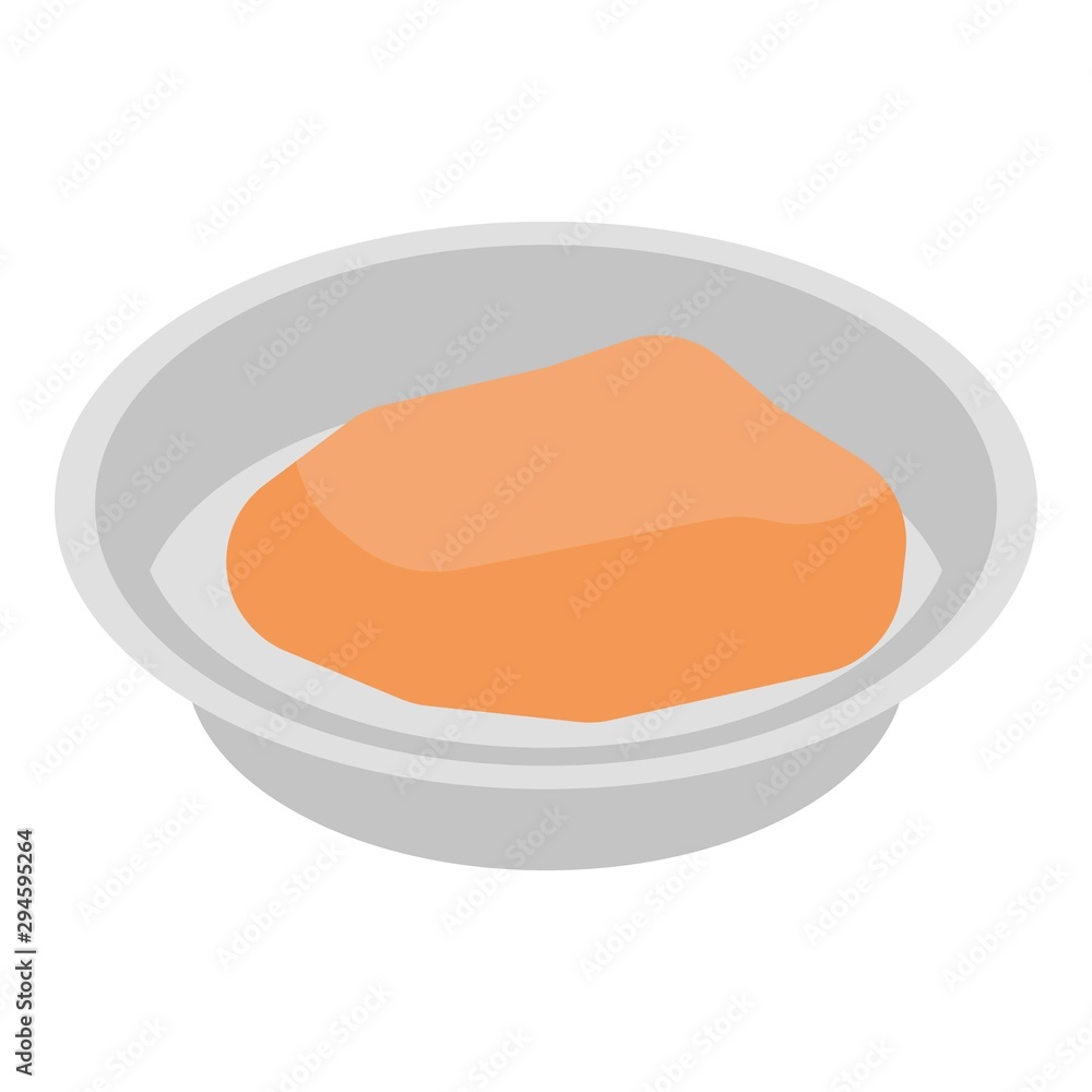 Food in plate icon. Isometric of food in plate vector icon for web design isolated on white background Food in plate icon. Isometric of food in plate vector icon for web design isolated on white background