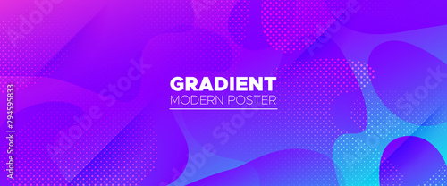 Purple 3d Fluid Shapes. Gra...
