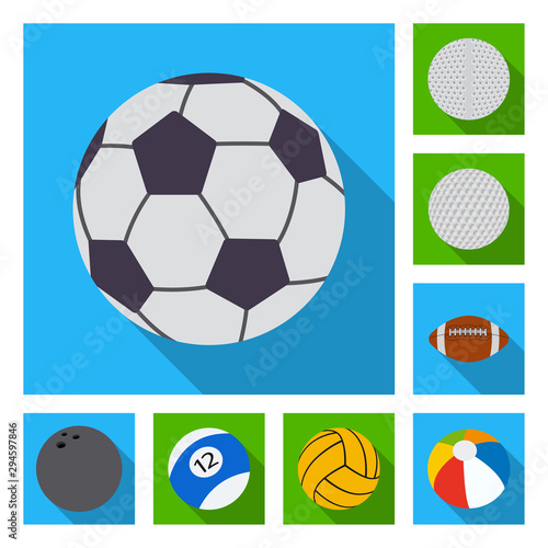 Vector design of sport and ball icon. Collection of sport and athletic vector icon for stock.