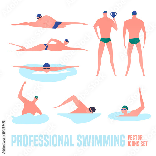 Vector swimming icon