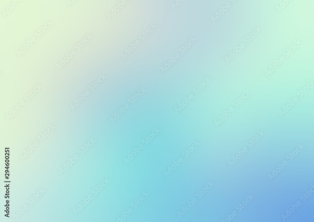 Impressive tropical tints abstract interactive pattern. Gradient blue turquoise mint green transition. Wonderful cool background. Simple iridescent blur texture.