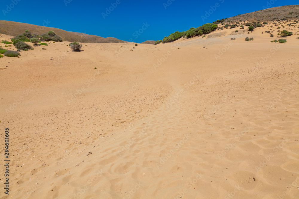 Lemnos desert - sand dunes in Lemnos island, Greece Lemnos desert - sand dunes in Lemnos island, Greece
