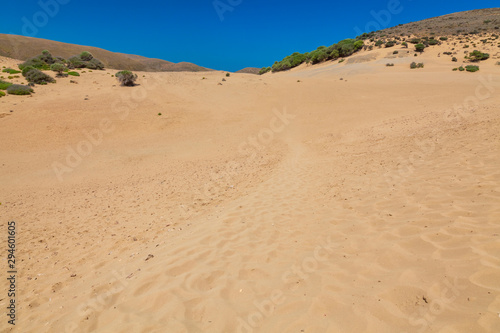 Lemnos desert - sand dunes in Lemnos island, Greece