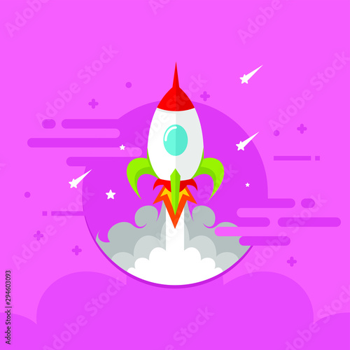 vector illustration of rocket
