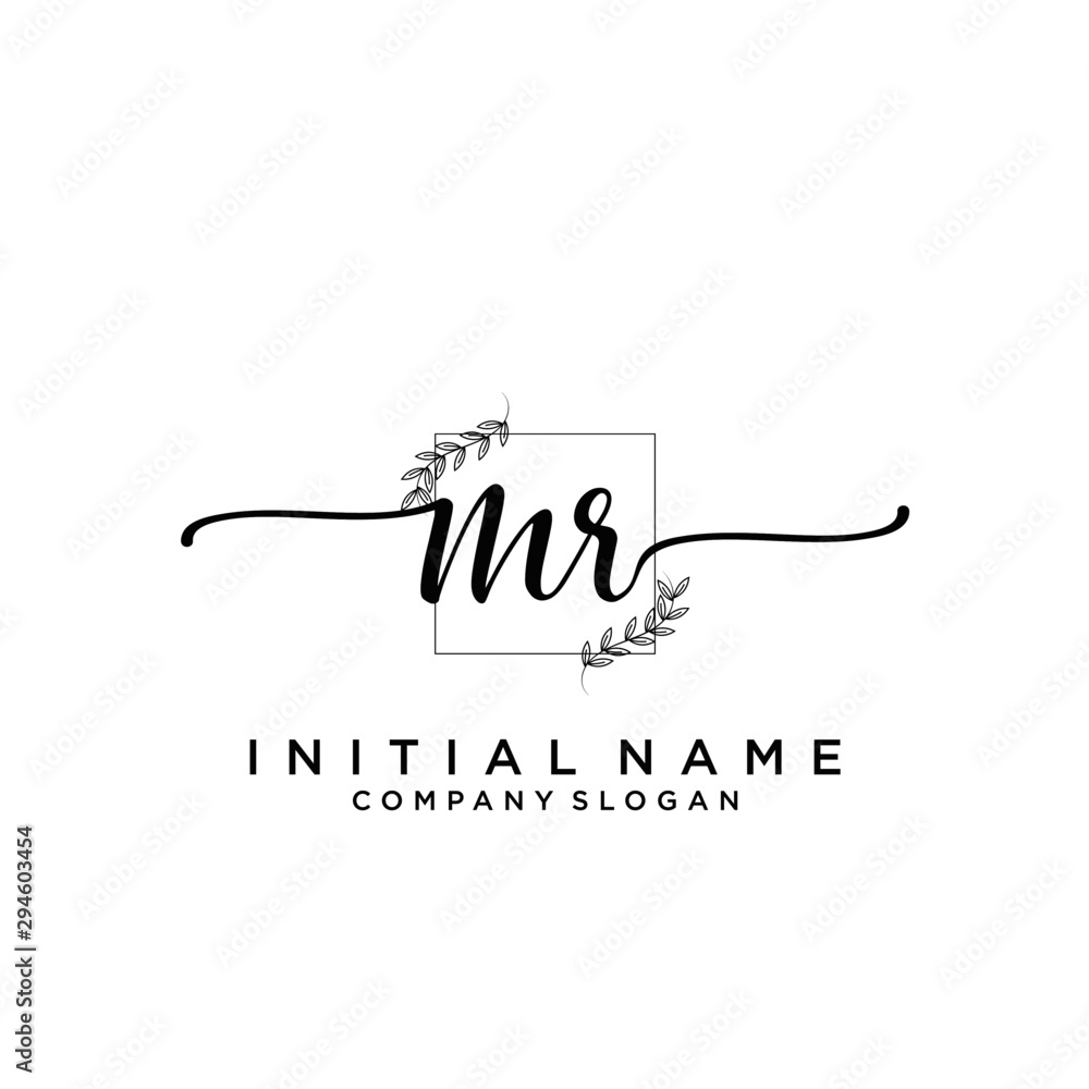 MR Beauty vector initial logo, handwriting logo. MR Beauty vector initial logo, handwriting logo.