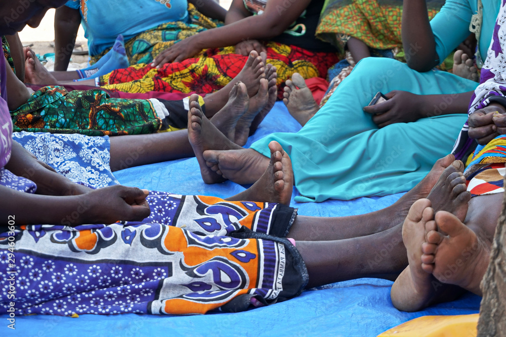 African women's feet