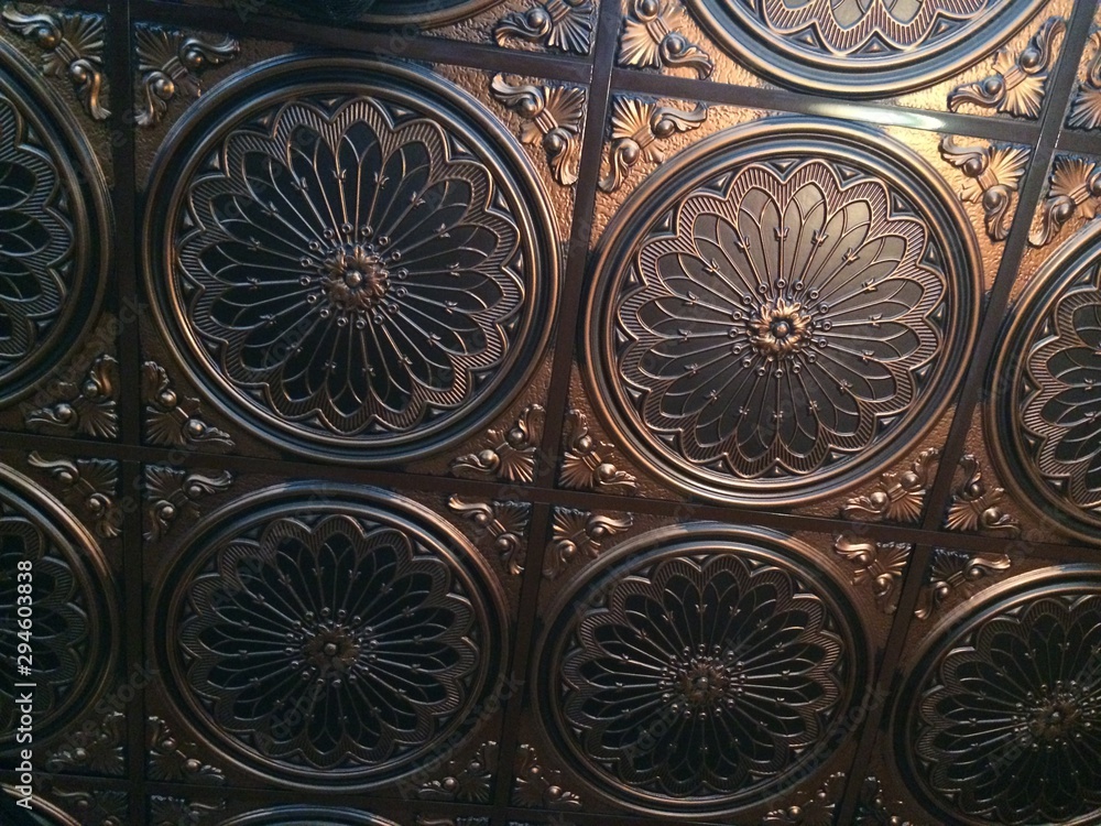 beautiful antique cooper ceiling tiles