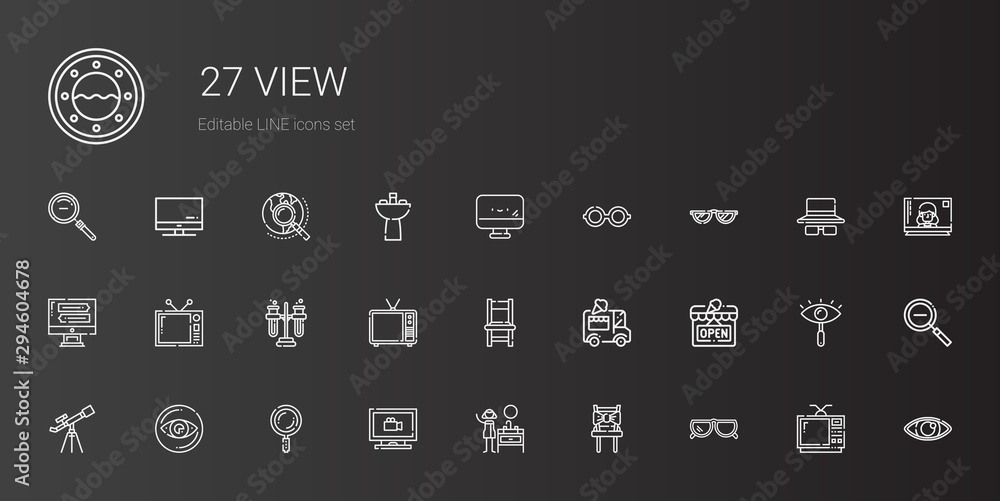 view icons set view icons set