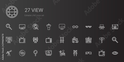 view icons set