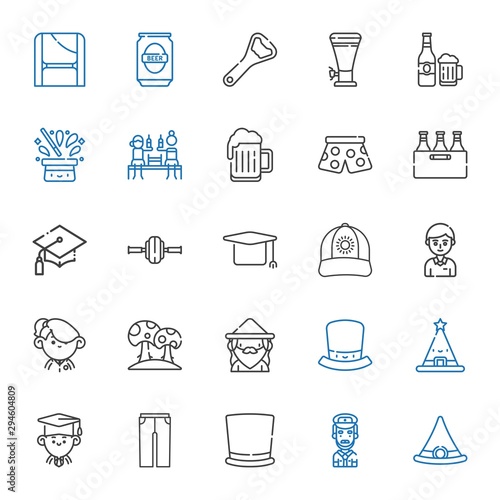 cap icons set