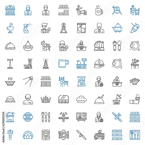 dish icons set