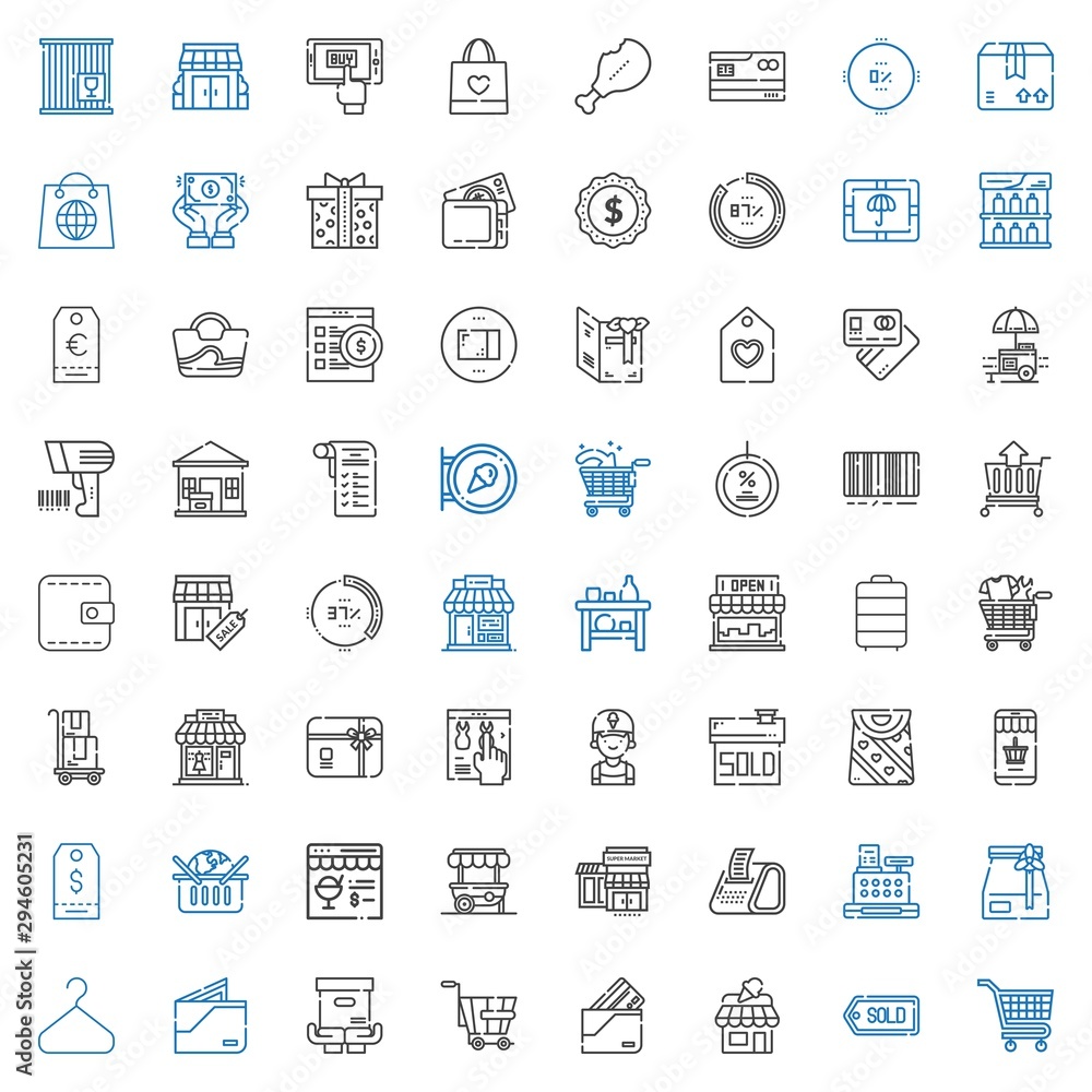 retail icons set retail icons set