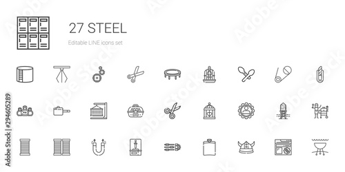 steel icons set