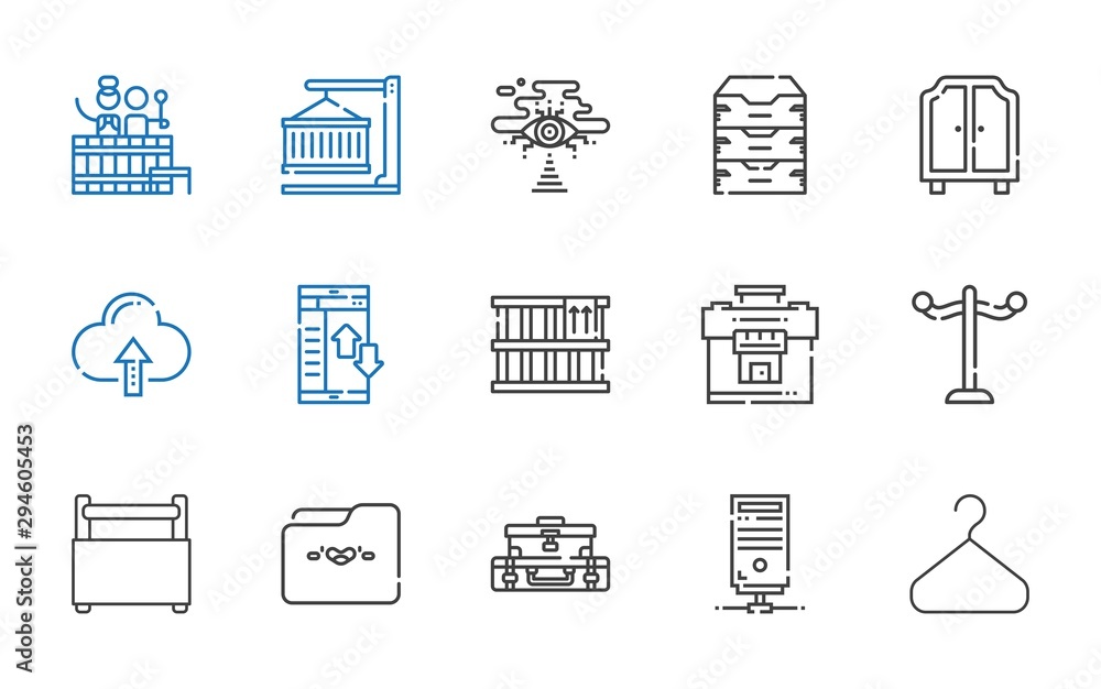 Fototapeta premium storage icons set