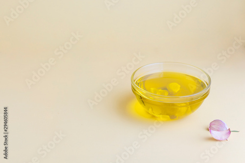 Oil of olive and garlic