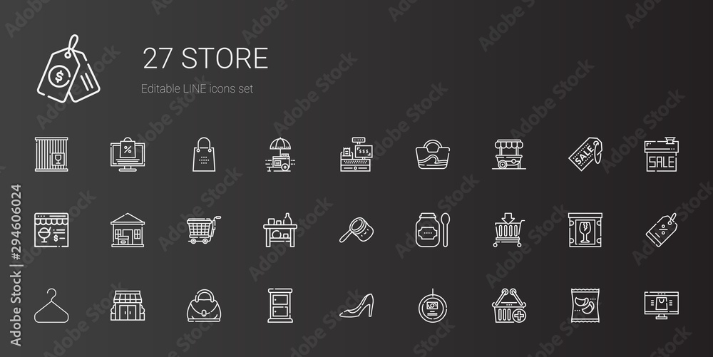 store icons set store icons set