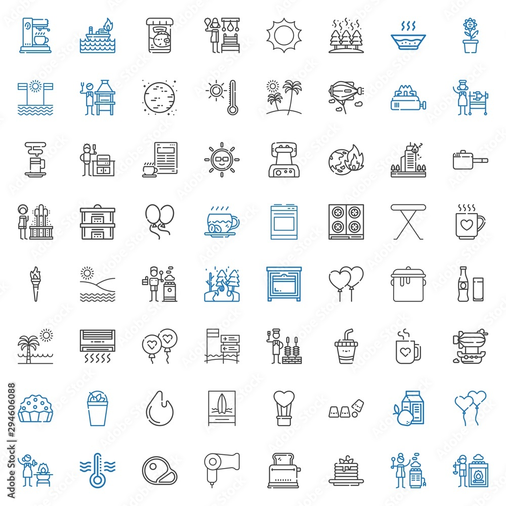 hot icons set hot icons set