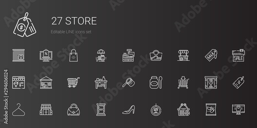 store icons set