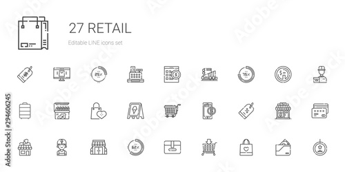 retail icons set photo