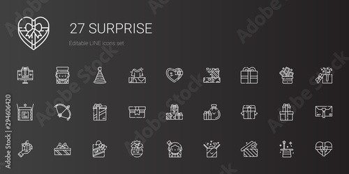 surprise icons set