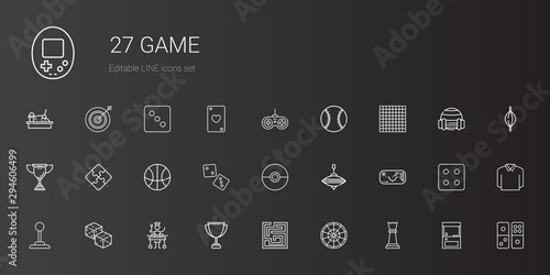 Tableau sur toile game icons set