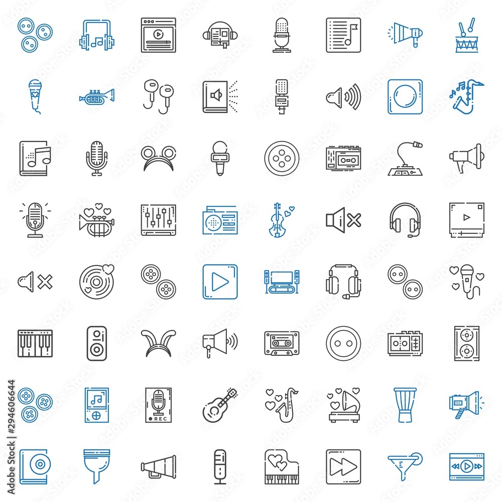 audio icons set