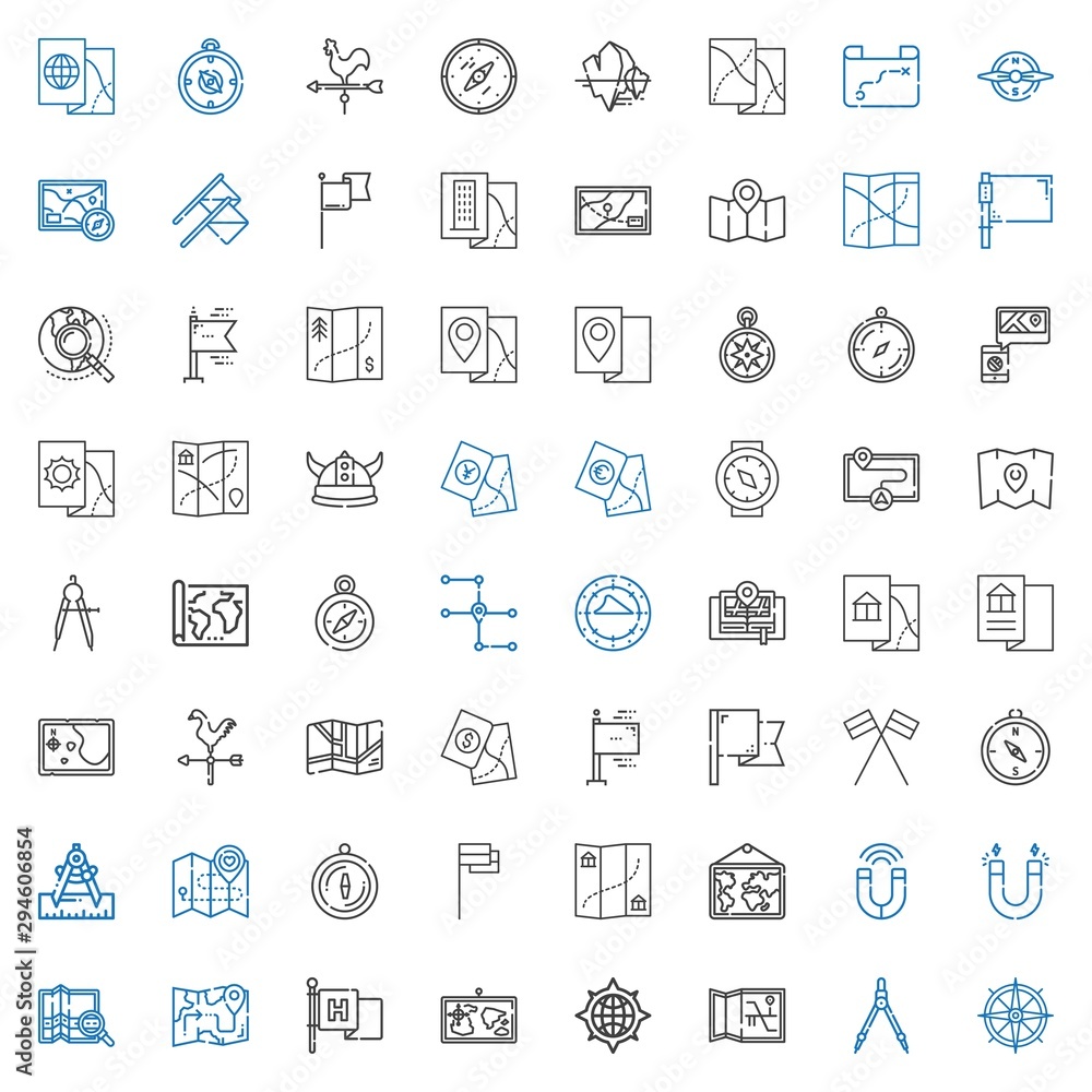north icons set north icons set