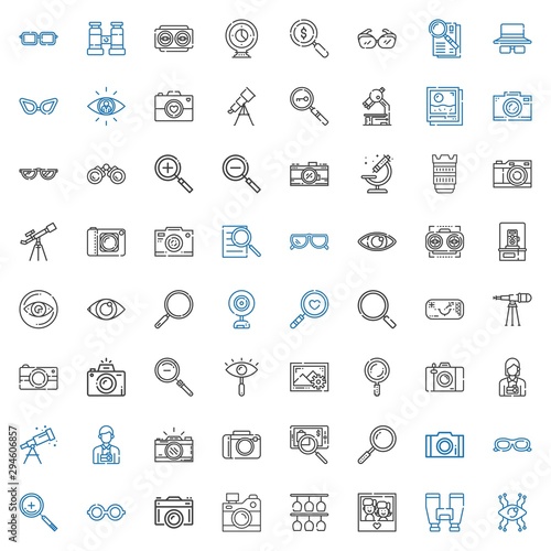 lens icons set