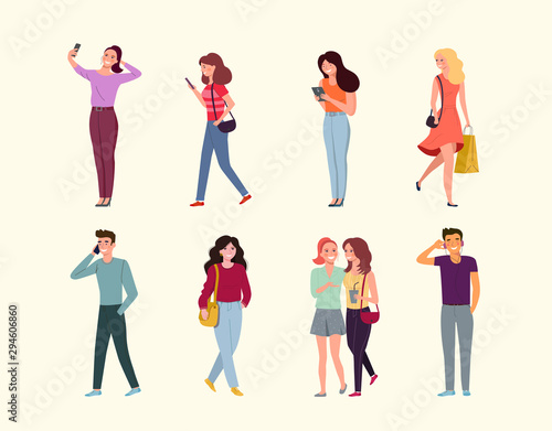 Set of people collection. Vector flat style illustration