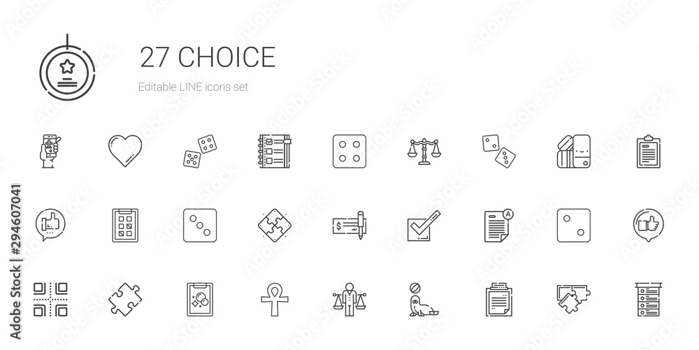 choice icons set