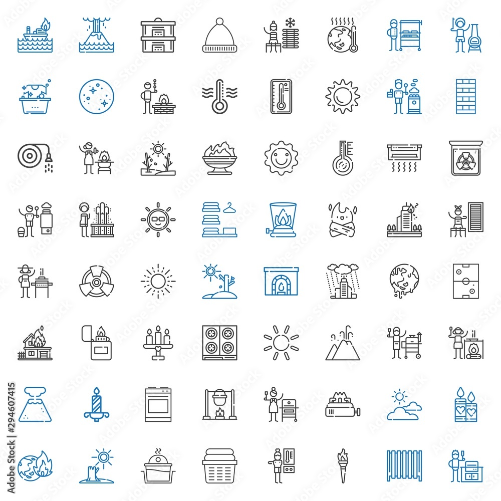 heat icons set heat icons set