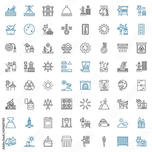 heat icons set