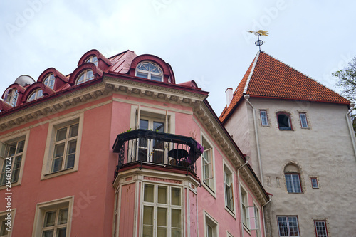 Narrow old streets in old Tallinn, Estonia. photo