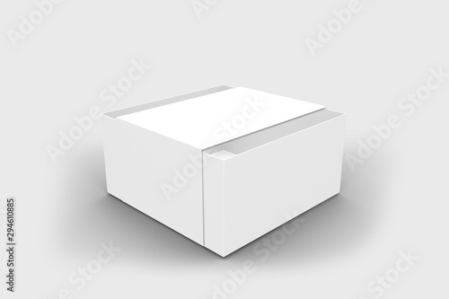 3D illustrator Box packaging Mockup for your design