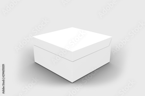 3D illustrator Box packaging Mockup for your design