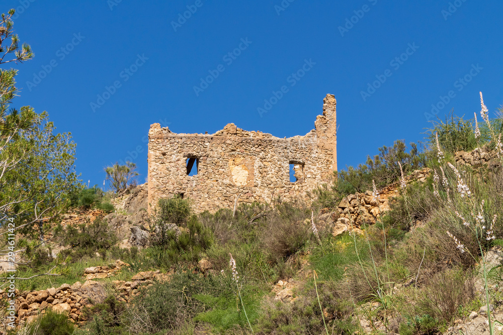 ruined and abandoned farmhouse in Beninar (Spain)