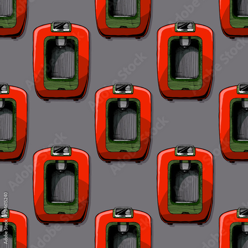 Pattern with coffee machines