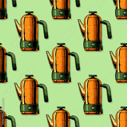 Pattern with coffee machines