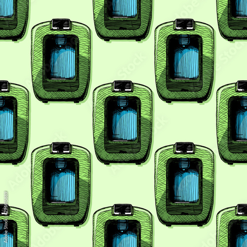 Pattern with coffee machines